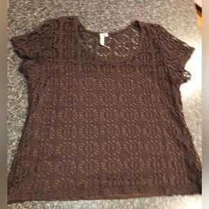 Crochet XL shirt with built in tank top